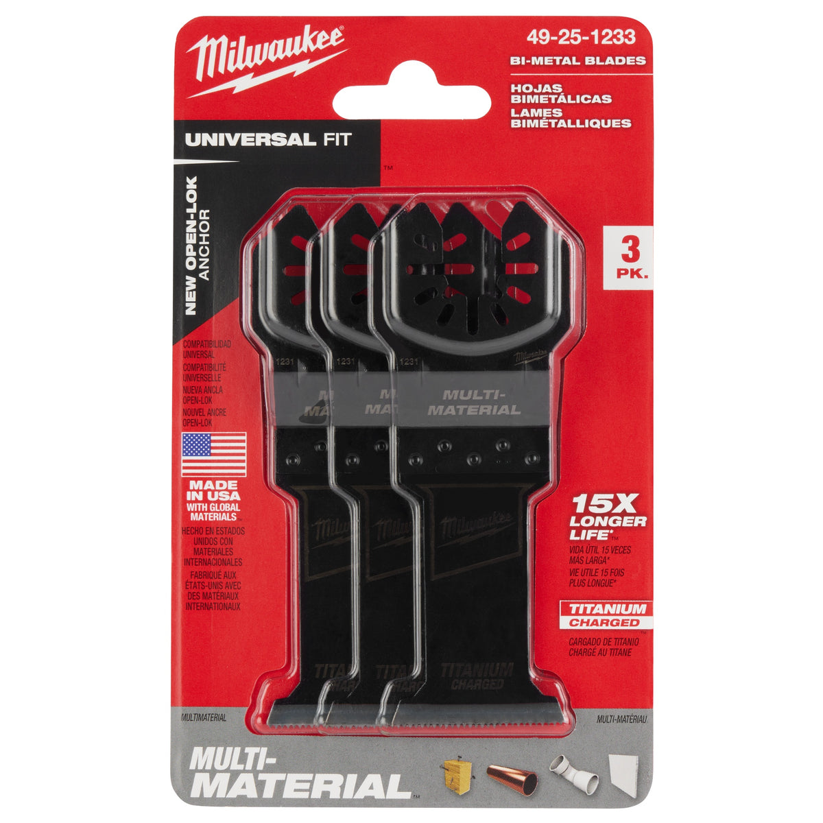 Open-Lok 3-Piece Blade Set - 1-3/8"