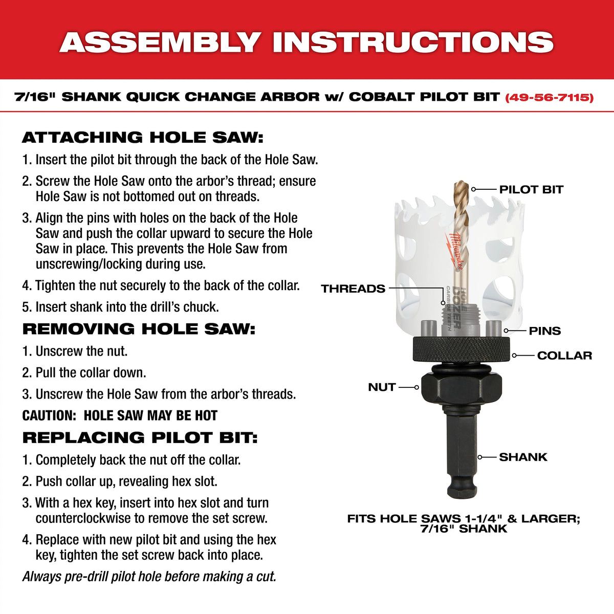 Multi-Purpose Hole Saw Kit - 9 Pieces - Bi-Metal