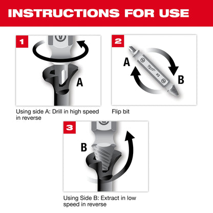 Screw Extractor Set - 4 Pieces