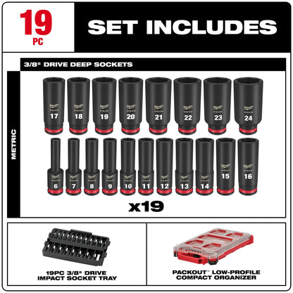 49-66 Socket Packout Set - 19 Pieces - Steel