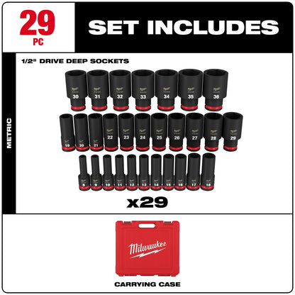 Deep Socket Set - 29 Pieces - Forged Steel
