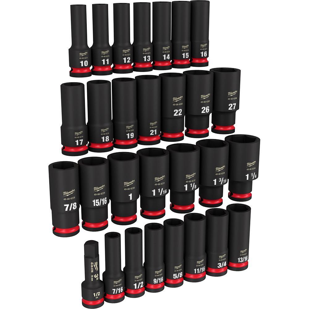 Deep Socket Set - 1/2" Drive - Forged Steel