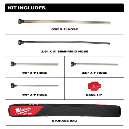 Long Reach Flexible Micro Hose Set - 6 Pieces - PVC