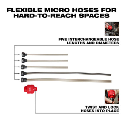 Long Reach Flexible Micro Hose Set - 6 Pieces - PVC