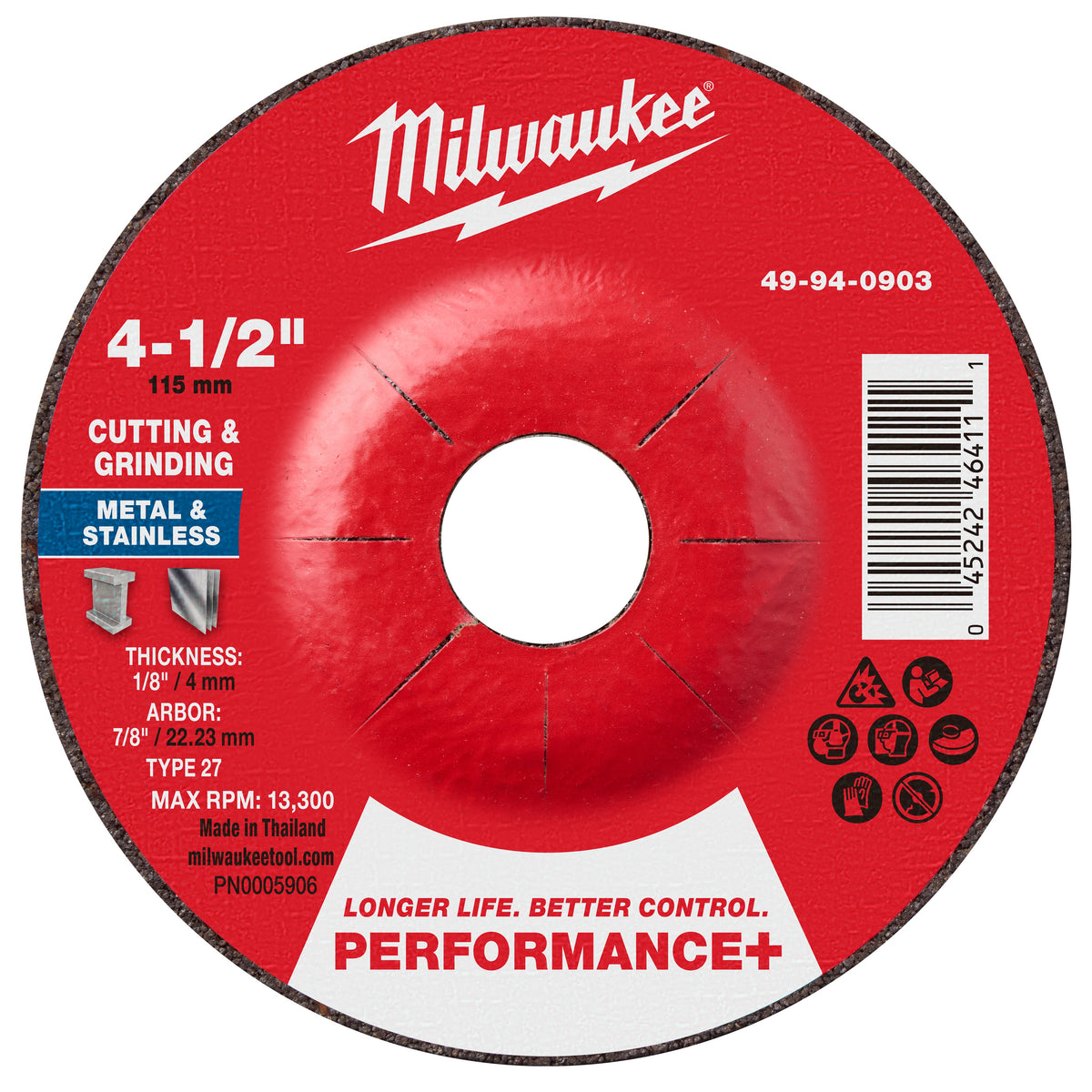 Dual Wheel - 4-1/2" Dia 1/8" Thk