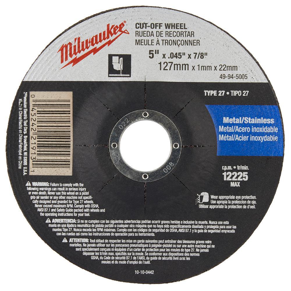 Type 27 Reinforced Cut-Off Wheel - 60 Grit