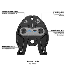 Milwaukee® 49-16-2450Z ZoomLock® MAX Press Jaw, For Use With M12™ FORCE LOGIC™ Press Tool, 1/4 in Size, Forged Steel