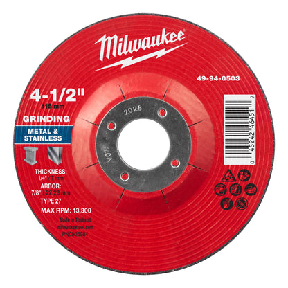 Wheel - 4-1/2" Dia 1/4" Thk