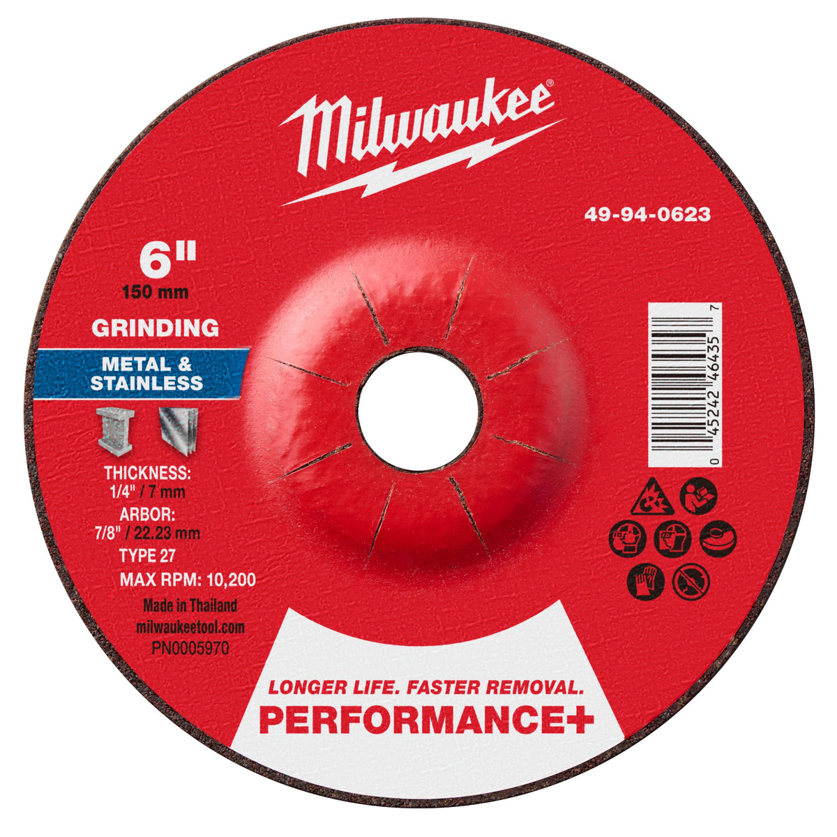 Wheel - 6" Dia 1/4" Thk