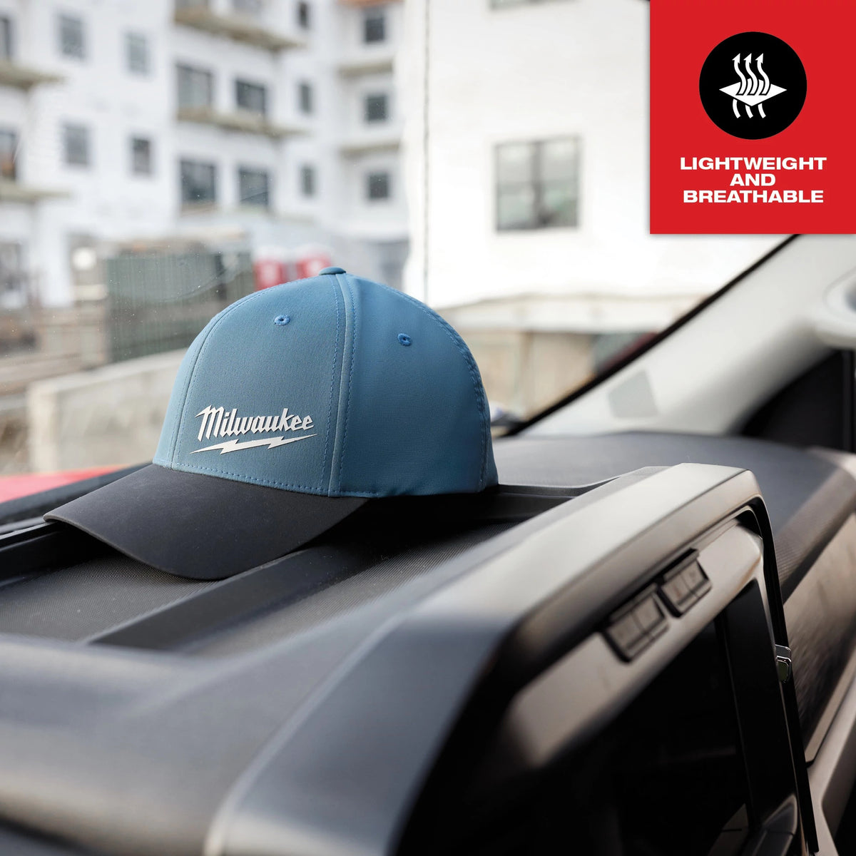 Unisex Performance Fitted Hat - S/M - Blue