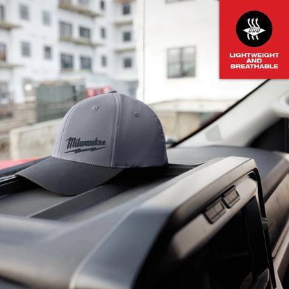 Unisex Performance Fitted Hat - L/XL - Dark Gray