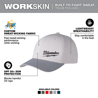 Unisex Performance Fitted Hat - Gray - L/XL