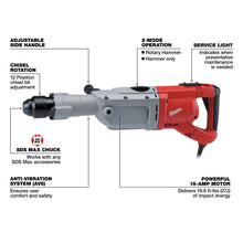 Dual Mode Corded Rotary Hammer Kit - 975 to 1950 Bpm