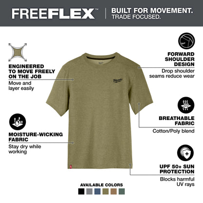Breathable Lightweight Short Sleeve Hybrid T-Shirt - Green