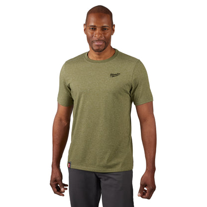 Breathable Lightweight Short Sleeve Hybrid T-Shirt - Green