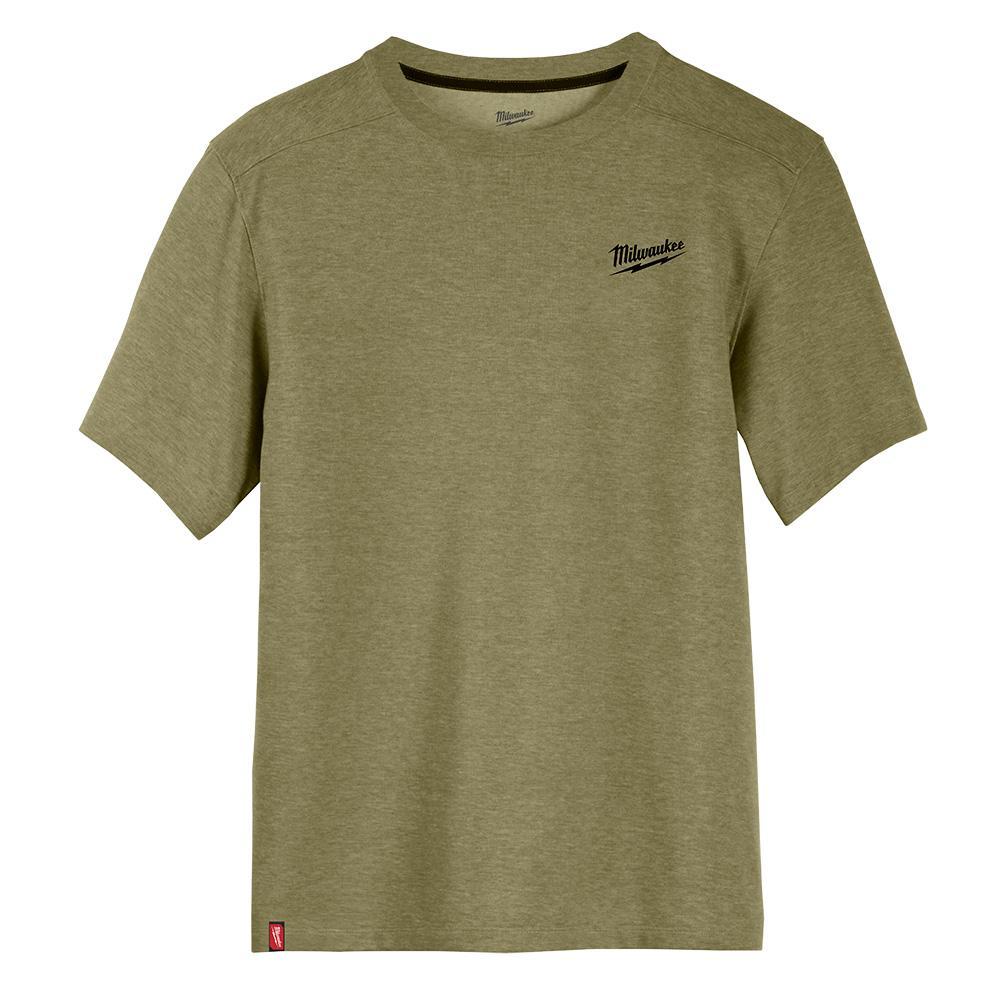 Breathable Lightweight Short Sleeve Hybrid T-Shirt - Green