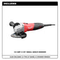 Milwaukee® 6130-33 Double Insulated Small Angle Grinder, 4-1/2 in Dia Wheel, 5/8-11 Arbor/Shank, 120 V AC, Black/Red
