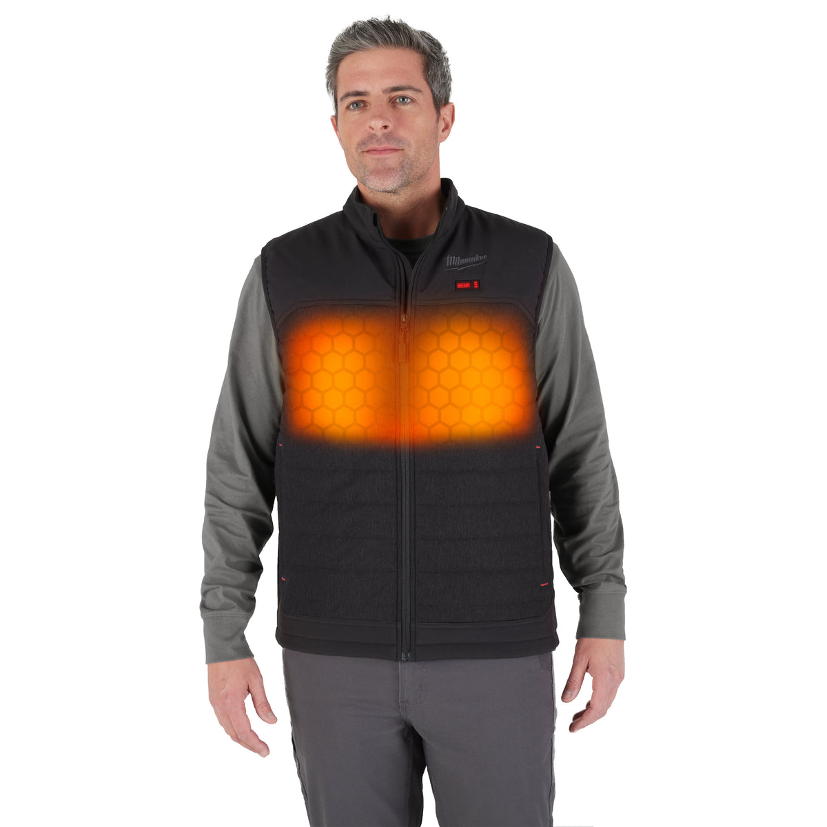 Milwaukee® M300B-213X M12™ Cordless Vest Kit, 3XL, Black, Polyester, 56 in Chest, Resists: Water