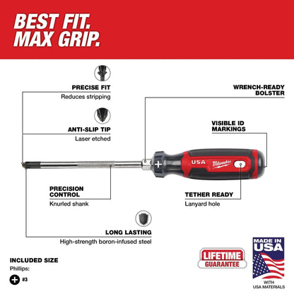 Standard Screwdriver - Steel - #3 Point Phillips Point
