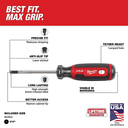 Standard Screwdriver - 3/16" Point Square Point