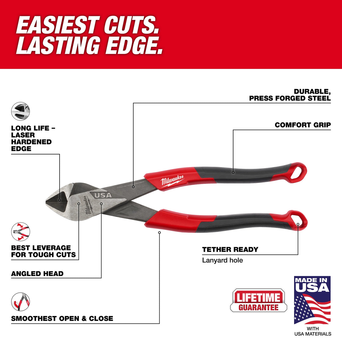Cutting Plier - Chrome - 8"