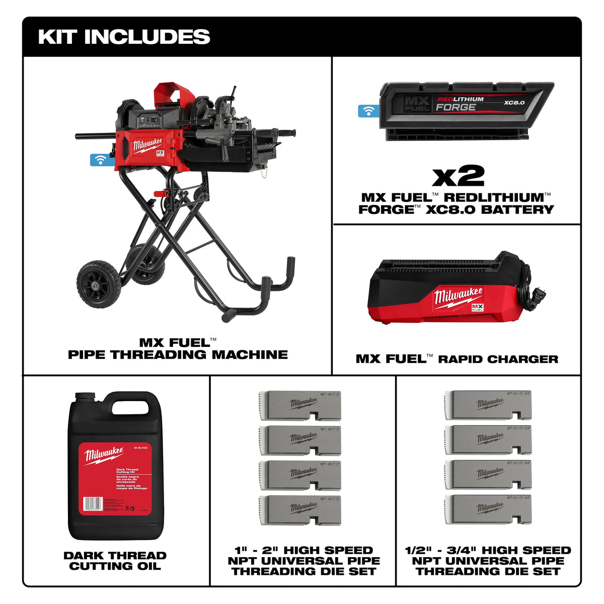 Threading Machine - 1/8 to 2" Pipe