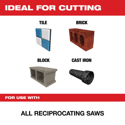 Straight Back Reciprocating Saw Blade - D6A Steel - Sawzall