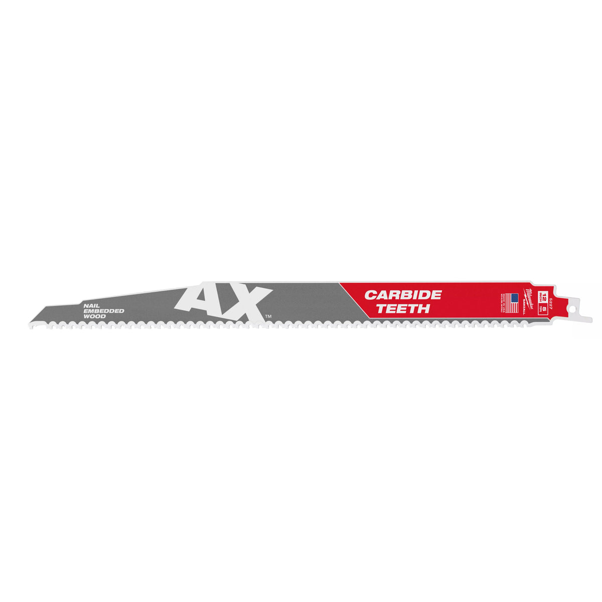 Tapered Back Reciprocating Saw Blade - 12" L - Carbide