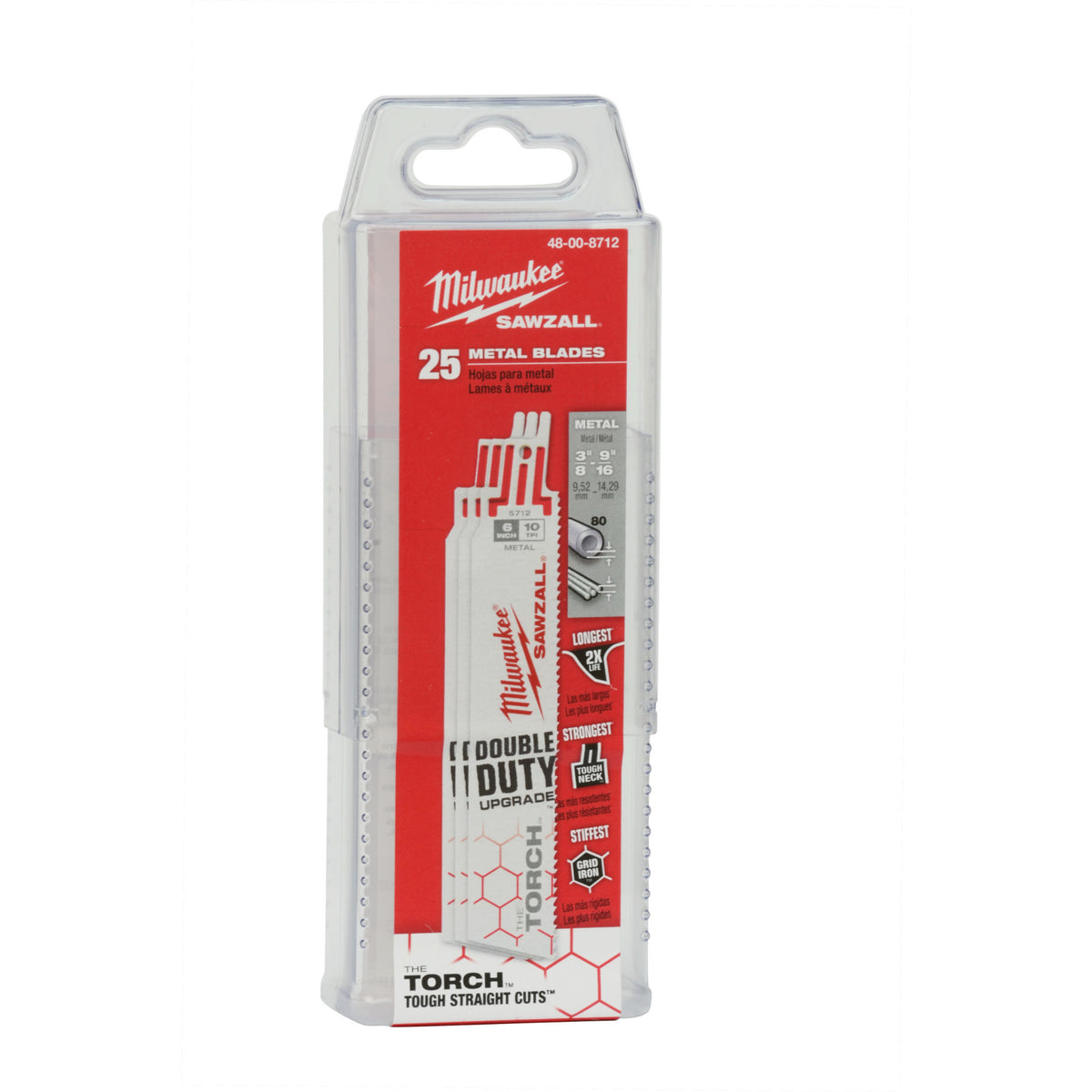 Double Duty Straight Back Reciprocating Saw Blade, 24 TPI