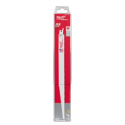 Straight Back Thin Kerf Reciprocating Saw Blade - 12"