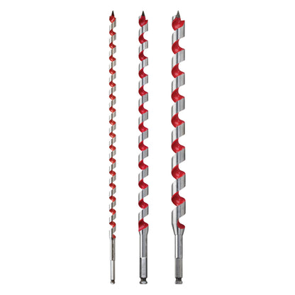 Wood Drill Bit Set - 3 Pieces - Alloy Steel