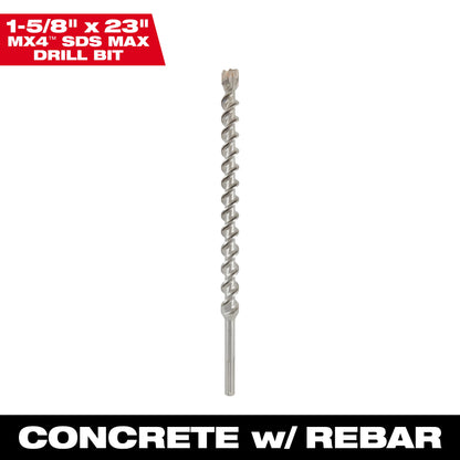 MX4 4-Cutter Rotary Hammer Drill Bit - High Carbon Steel