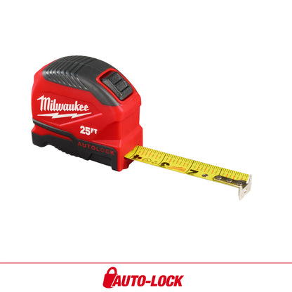 Autolock Measuring Tape - 25 ft L 1" W Blade
