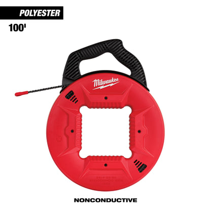 Fish Tape - 100 ft L Tape - with Non-Conductive Tip