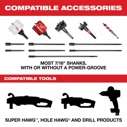Universal Hex Drill Extension - 7/16" Shank - 5-1/2"