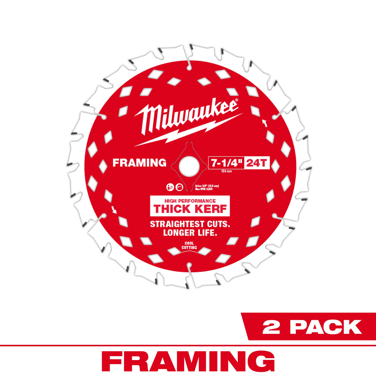 Thick Kerf Framing Circular Saw Blade - 5/8" Arbor