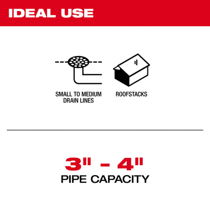 Inner Core Bulb Head Drain Cleaning Cable, 1/4 in