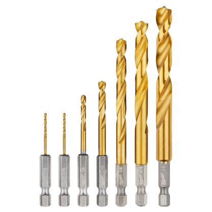 Drill Bit Set - 7 Pieces - 135° Drill Point Angle