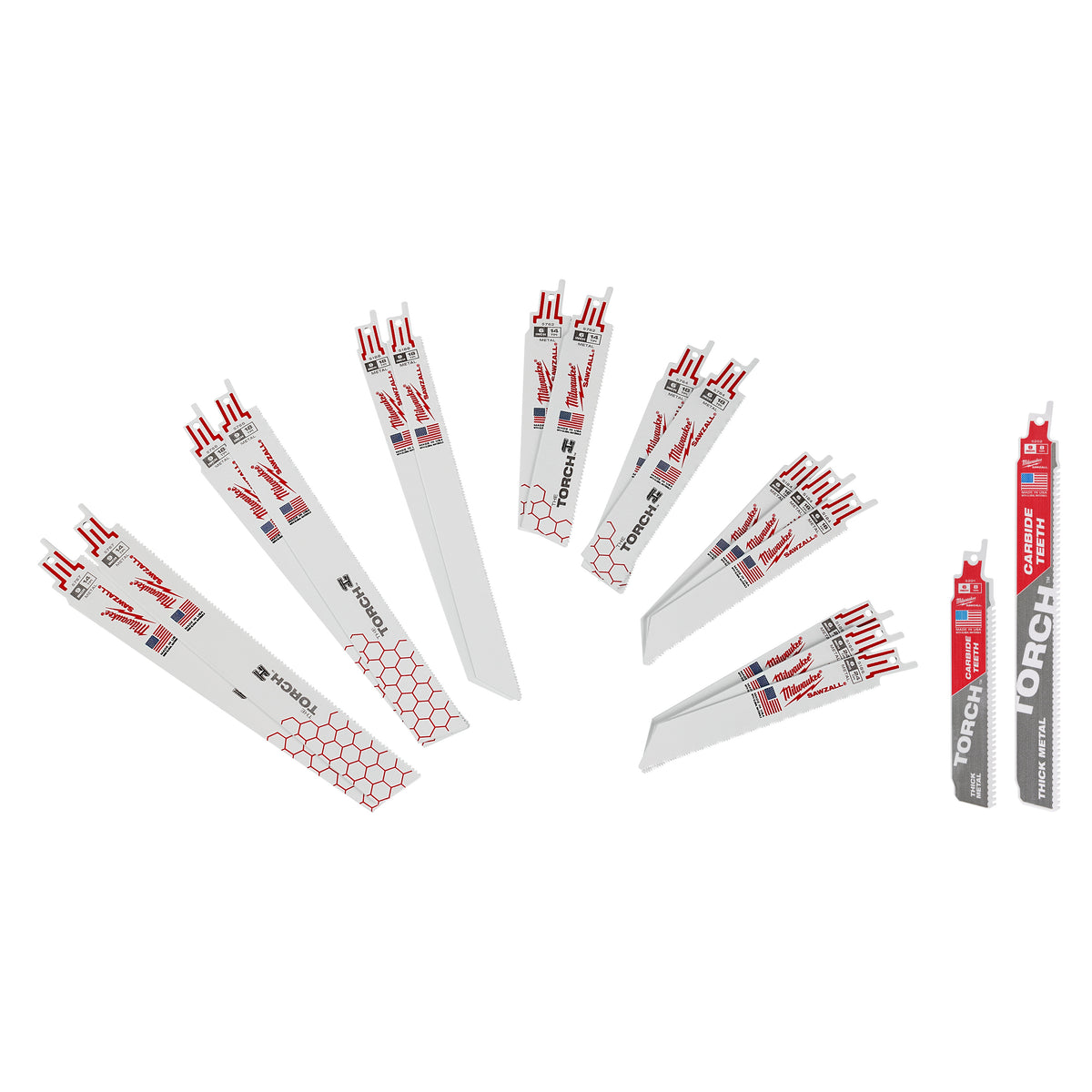 Multi-Purpose Reciprocating Saw Blade Set - 16 Pieces