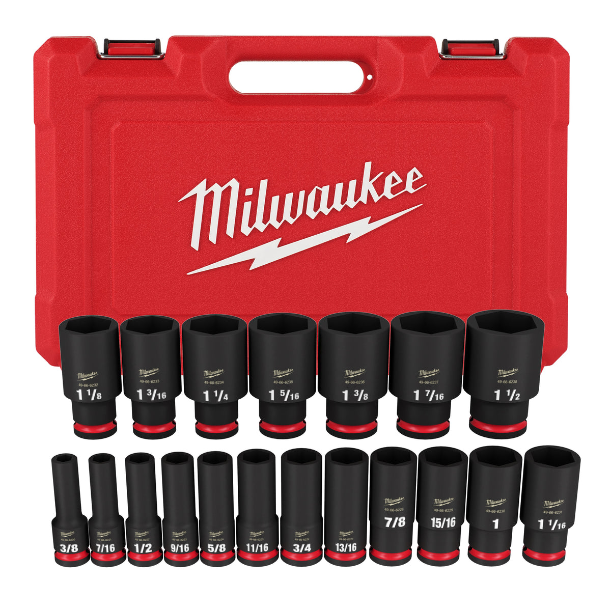 Deep Socket Set - 19 Pieces - ASME Specified
