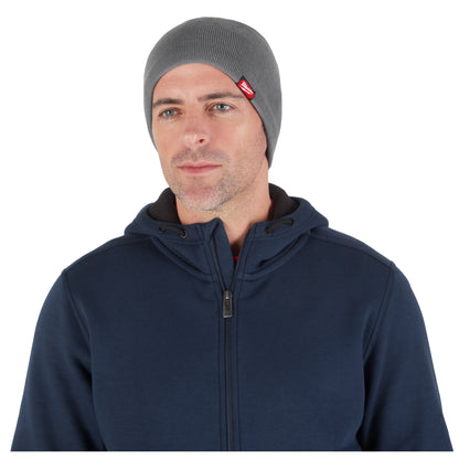 Fleece Lined Beanie - Gray - One Size