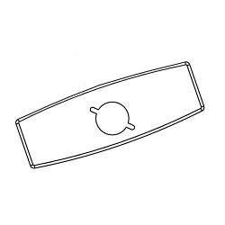 Deck Plate with Mounting Kit - Polished Chrome - 4"