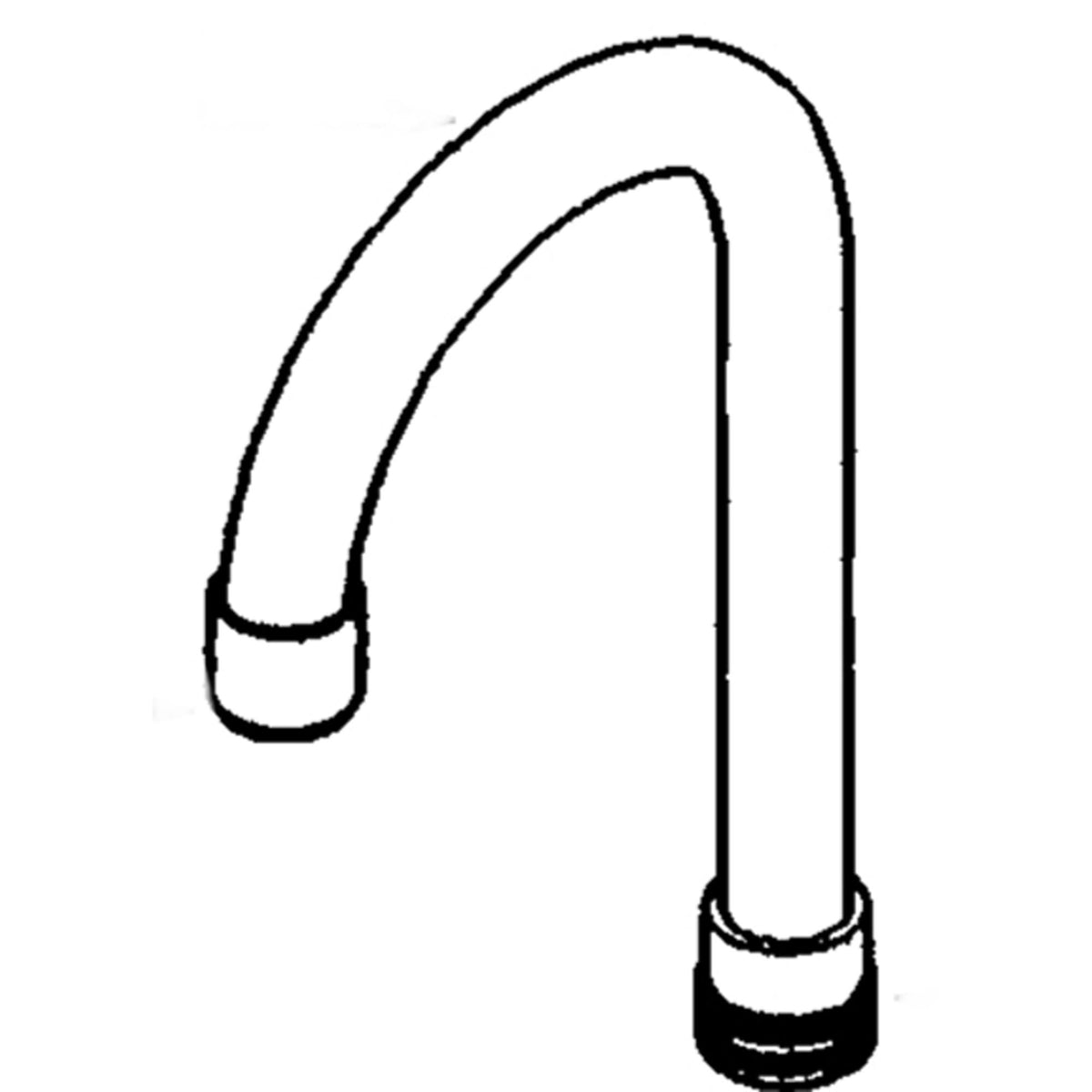 Gooseneck Spout - Brass - Polished Chrome