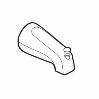Moen® Diverter Tub Spout, 5-1/2 in L x 2-9/16 in W, For Use With Model 8370/8375 1-Handle Tub/Shower Valve, 1/2 in C Connection, Metal, Domestic