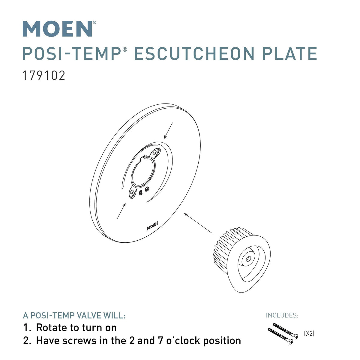 POSI TEMP ESCUTCHEON