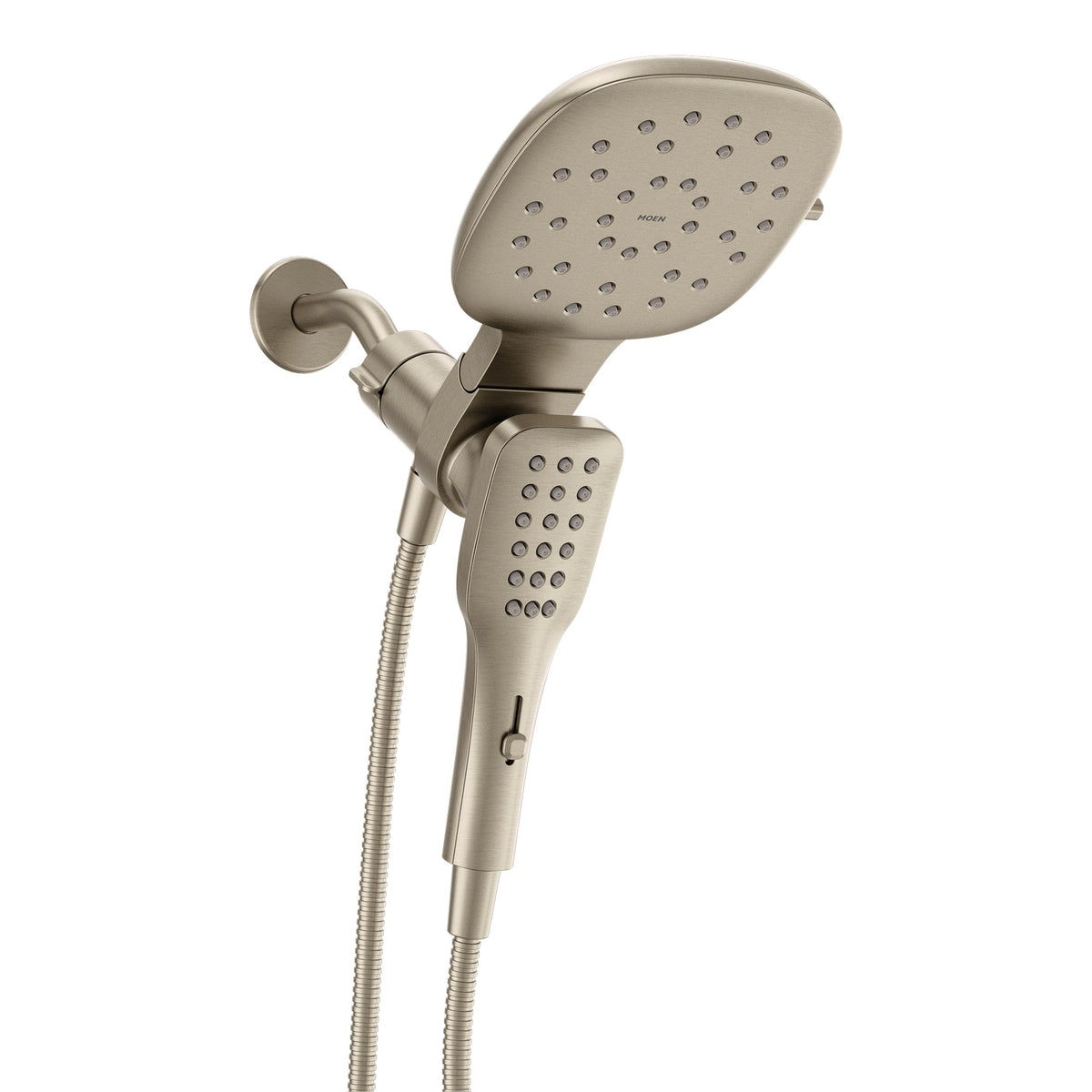 Moen® 220C5EPBN Verso™ Standard Verso Combination Shower, 7 in Dia, 1.75 gpm Flow Rate, 1/2 in IPS Connection, Brushed Nickel, Import