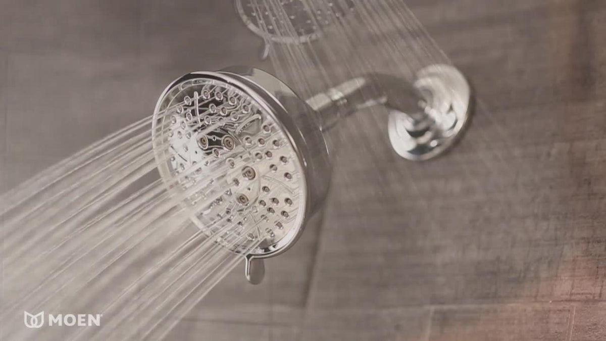 Shower Head - Wall Mount - Offers 4 Unique Spray Patterns