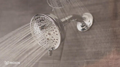 Shower Head - Wall Mount - Offers 4 Unique Spray Patterns