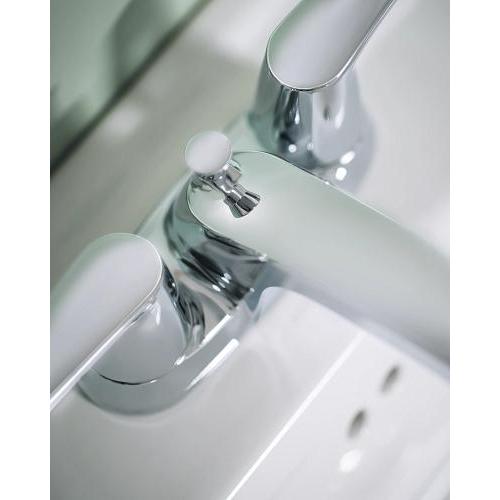 Moen® 499525 CHATEAU® Faucet, Polished Chrome, 2 Handles, Lift Rod Drain, 1.2 gpm Flow Rate