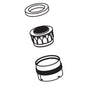 Moen® 52006 Replacement Faucet Aerator Assembly, For Use With Model 8209/8215/8217 2-Handle Lavatory Faucet, Male Thread, 2.2 gpm, Brass, Polished Chrome, Domestic, Commercial